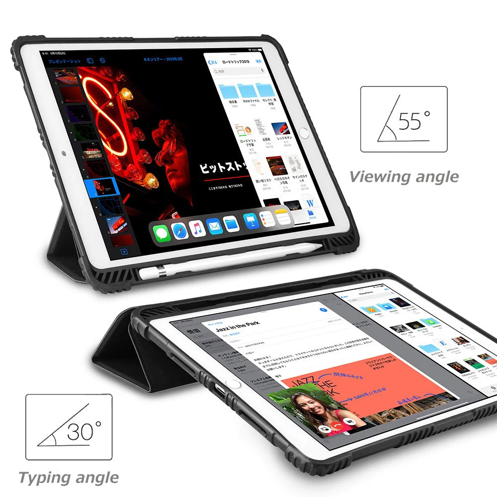 iPad Pro 11 Inches Tablet Computer Anti-Shock Anti-scratch Anti-Drop Protective Cover Case with Pencil Holder