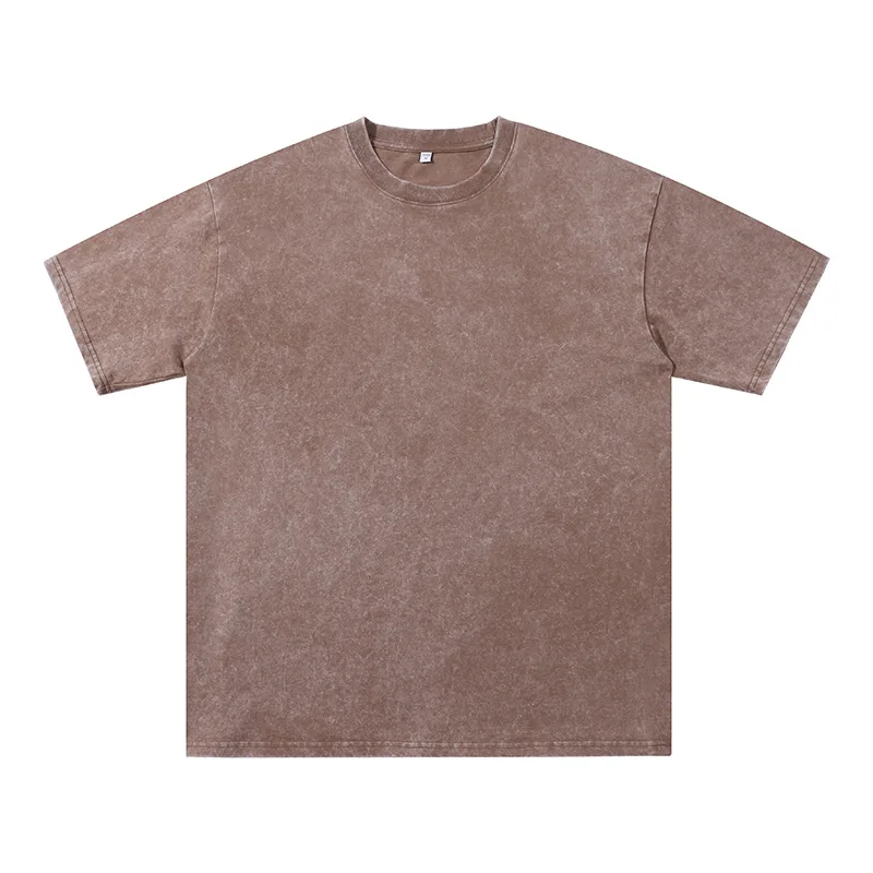 Custom Screen printing T-shirts Cotton Oversized Short Sleeve Vintage Distressed Acid Washed Graphic T Shirt Men Mesh Shorts