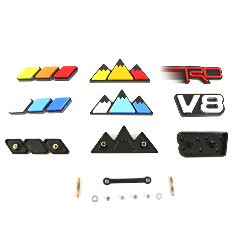 Индивидуальное украшение для кузова автомобиля из АБС-пластика трехцветная Эмблема гриля