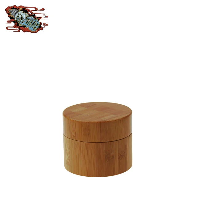Custom size logo printing natural bamboo jar with plastic interior