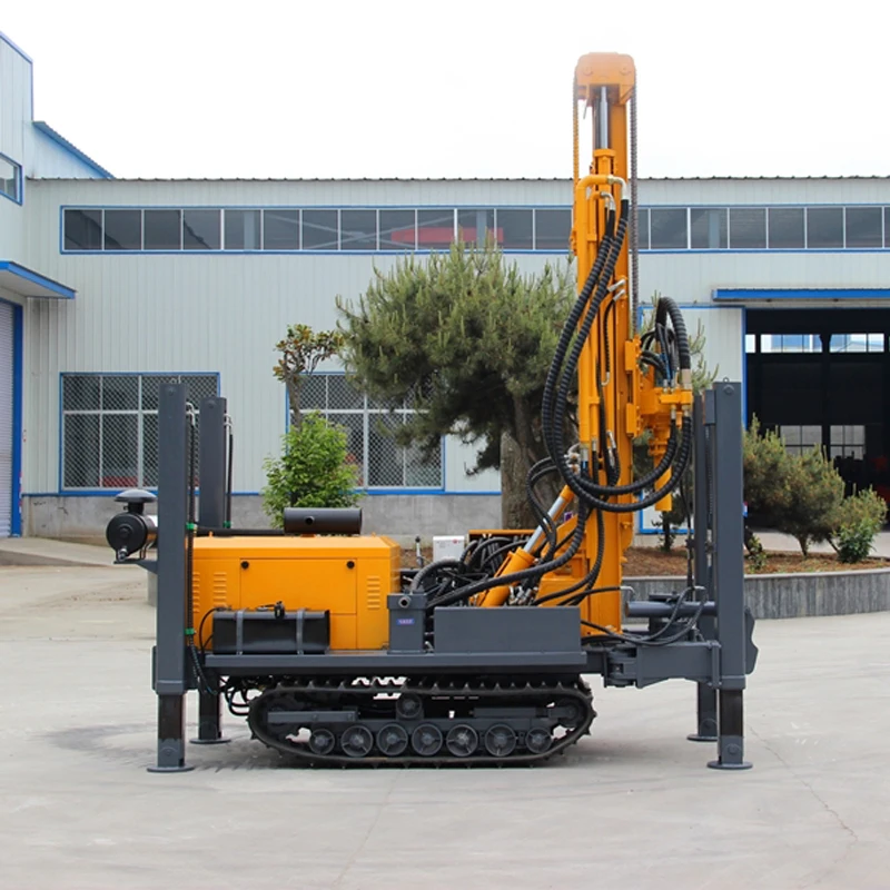 Engineering water well drilling rig  deep  can drill 300 meters of crawler hydraulic drilling machine