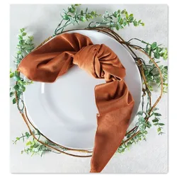Elegant wedding table napkin Table Linen Wedding and Event Dinner Napkin Soft Velvet Fabric Napkin