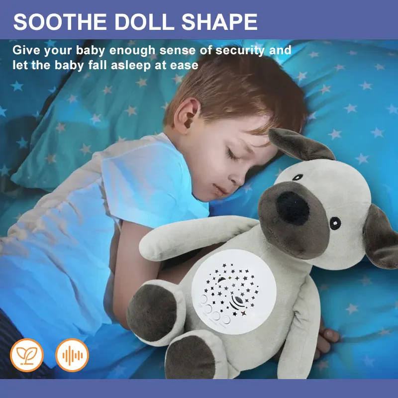 Hot sale dog toys animal electronic projector stuffed plush toy baby toys 2-4 year