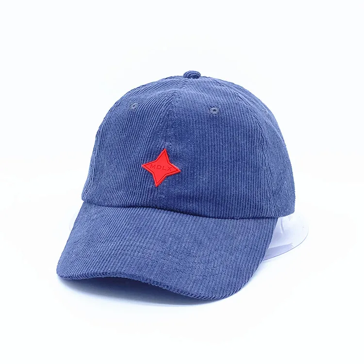 OEM&ODM Corduroy 6 Panel Winter Autumn Adjustable Label Patch Embroidery Wholesale Custom Corduroy Baseball Cap Hats