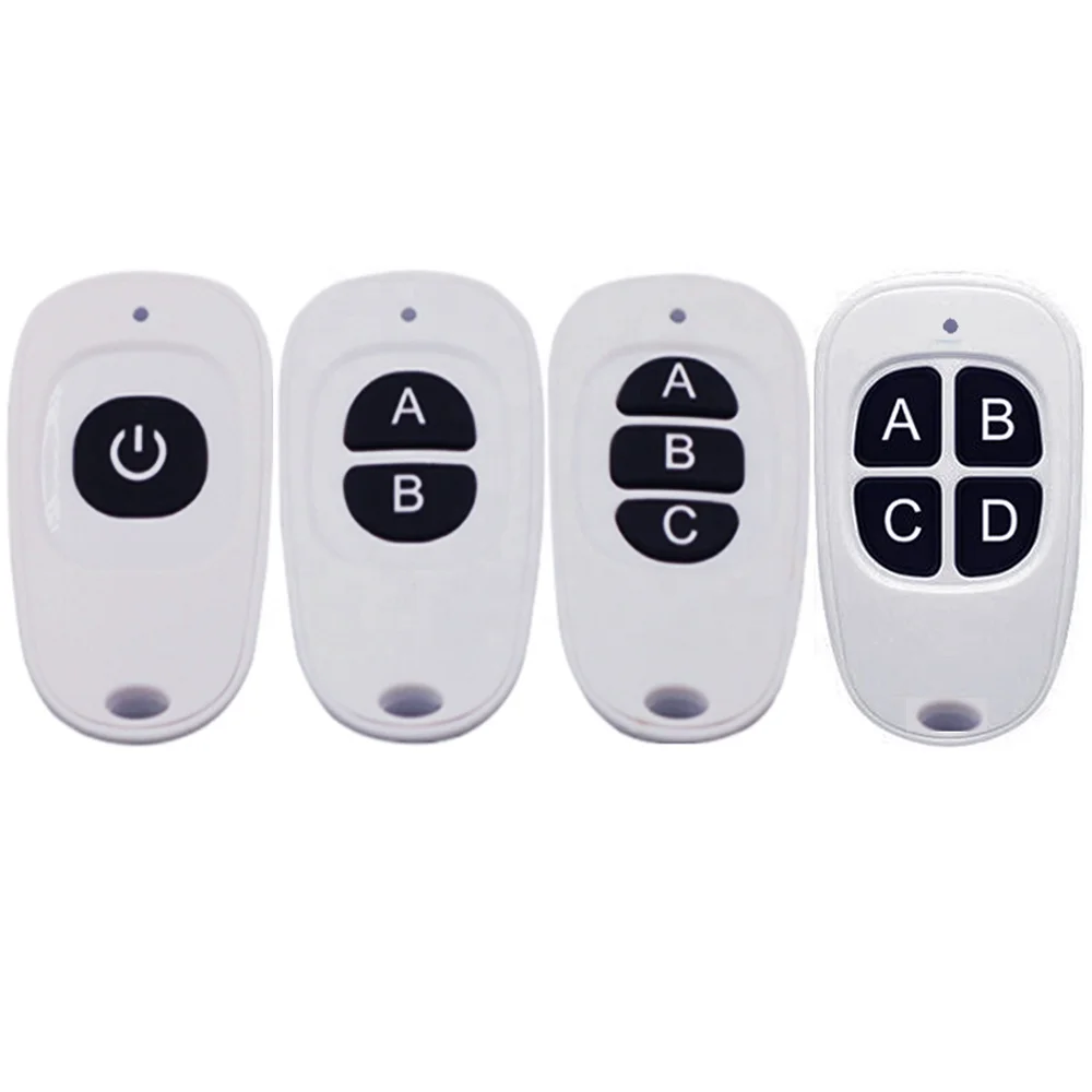 Customize 1 - 4 Keys Remote Control for Garage Door Gate Learning Copy Code Metal Duplicator 315Mhz 433Mhz RF Remote Controller