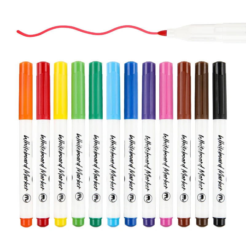 Mobee P-232 assorted 12 colors High Quality Writing Continuous color large capacity whiteboard marker for students