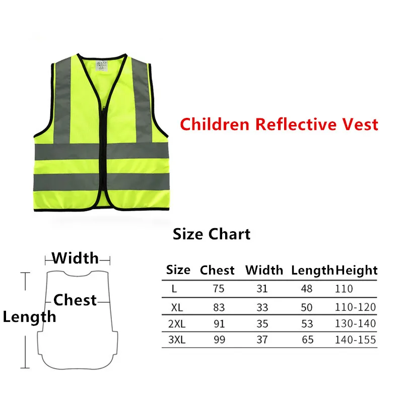 ANT5 Breathable Student Hi Vis Safety Clothing Children Reflector Jackets Kids Reflective Traffic Vest for Outdoor Activity