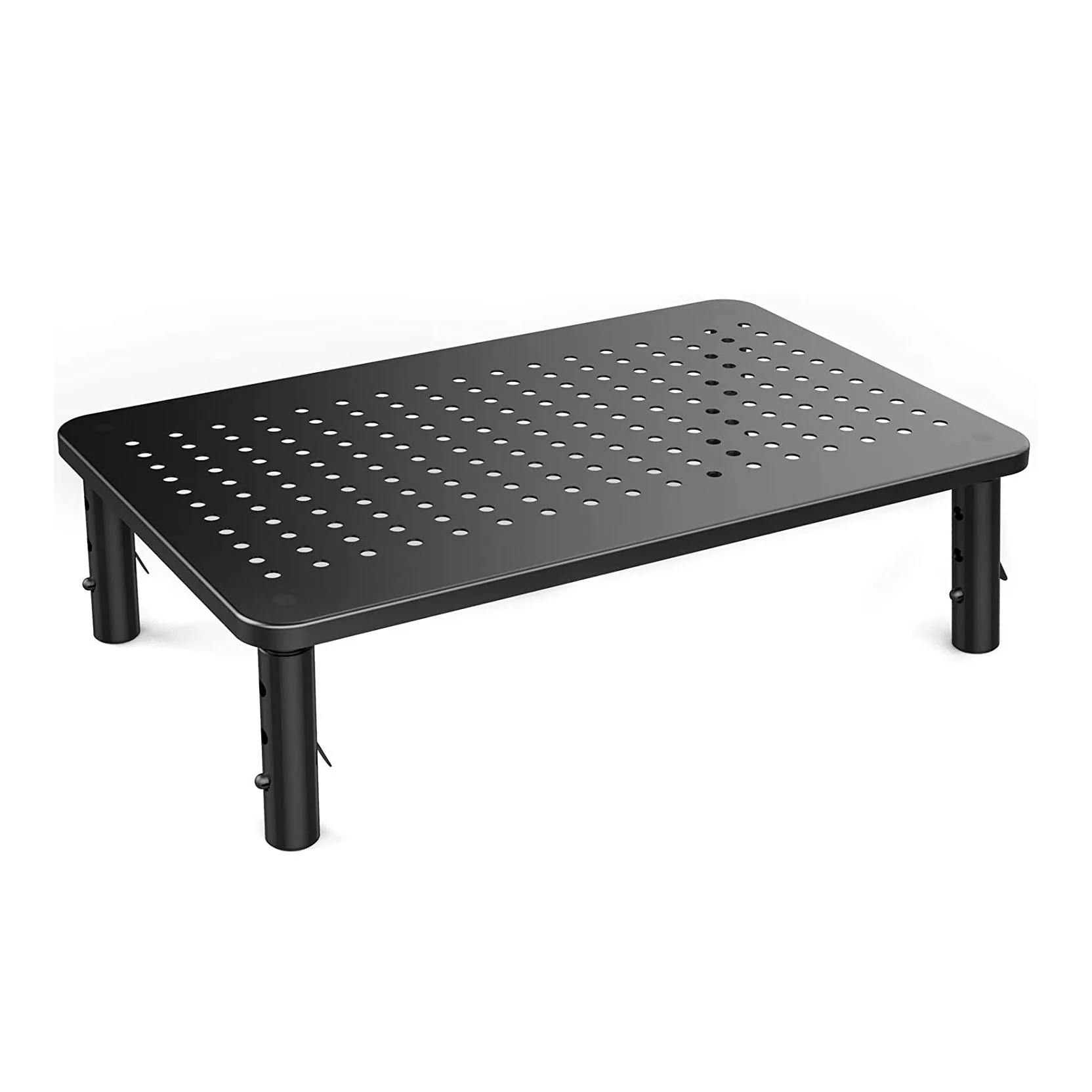 Hot selling Adjustable Monitor Riser Black Metal Flat Platform with Hole Stand Suitable for Most Monitor Laptops Printer