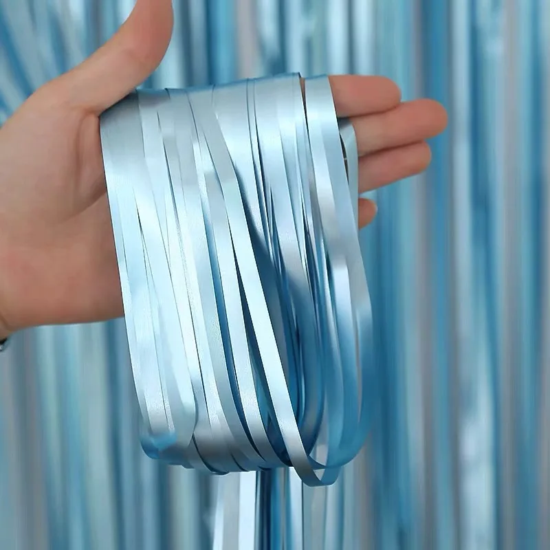 Gold Tinsel String Foil Fringe Curtain Shiny Shimmer Party Wedding Birthday Door Decoration Custom Metallic Foil Curtain