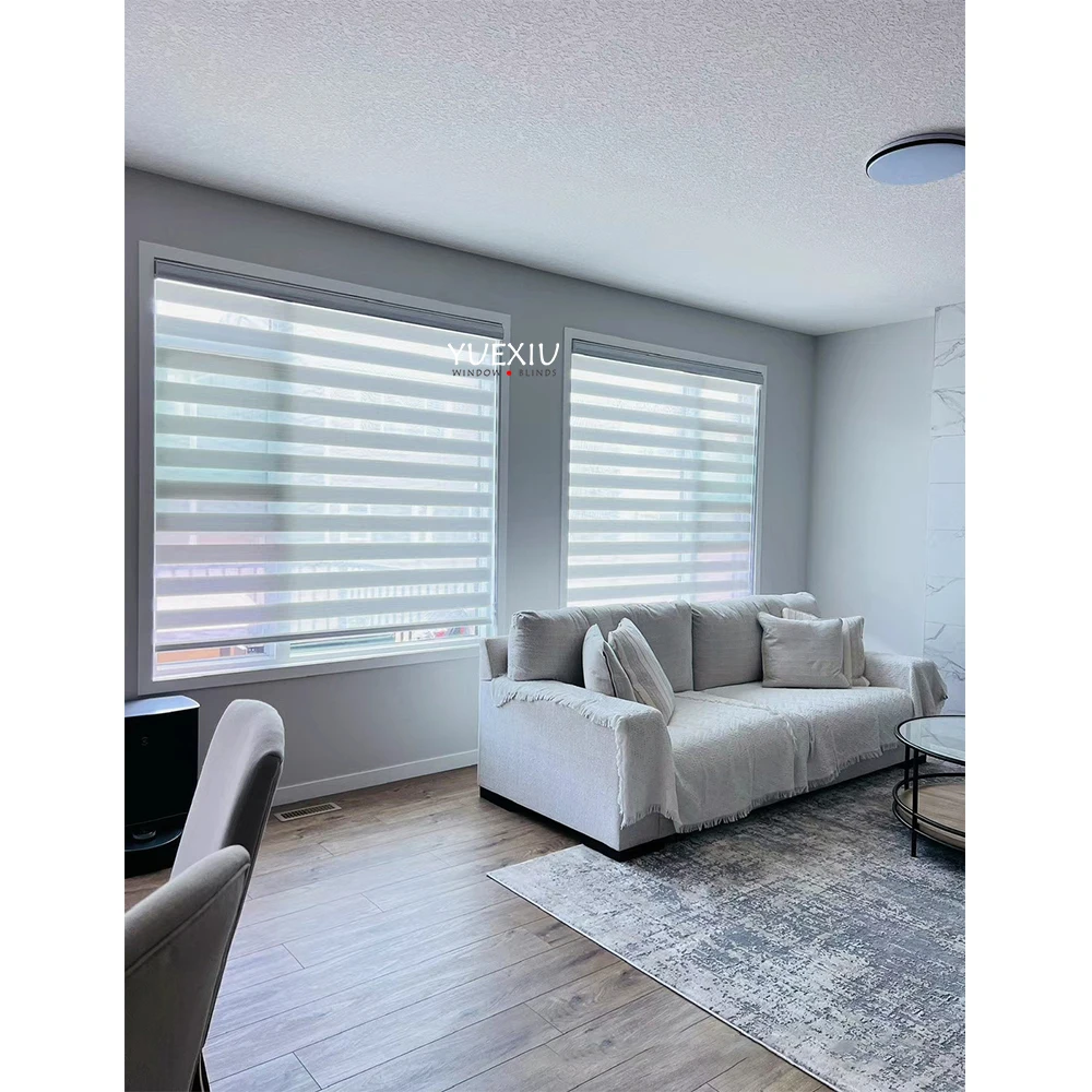 High Quality Motorized Blackout Sunscreen Roller Shades Zebra Window Blinds Curtains For Modern Home Wifi