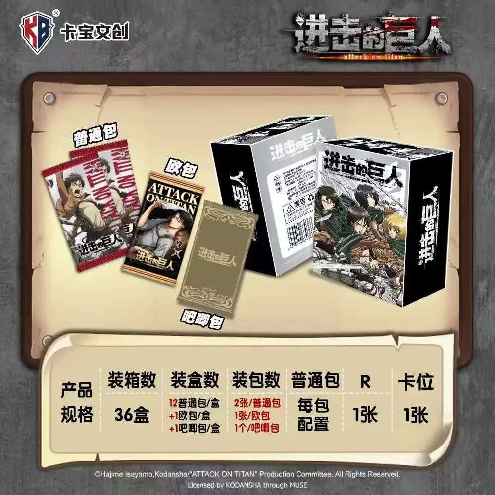 Японское Аниме Нападение на Титан TCG CCG редкий Eren Jaeger Ackerman коллекционный стол игральные карты Детские Подарочные игрушки бустер коробка