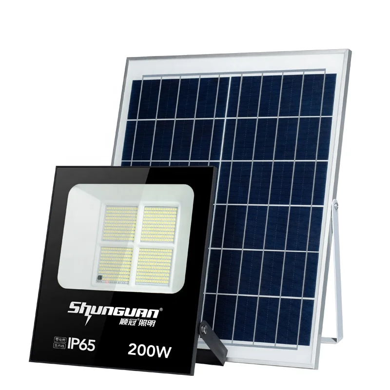 Remote Control Timing Smart LED Lights Solar Lighting Flood LED Solar Flood Light Outdoor 50W 100W 200W