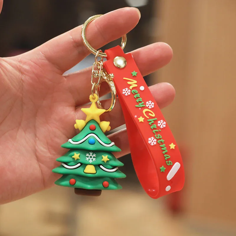 New Design Cartoon Deer Snowman Keychain Christmas Keychain For Christmas decoration