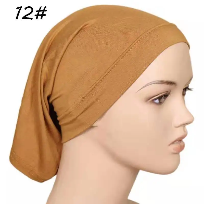 Simple style solid color high quality jersey underscarf muslim hijab cap inner