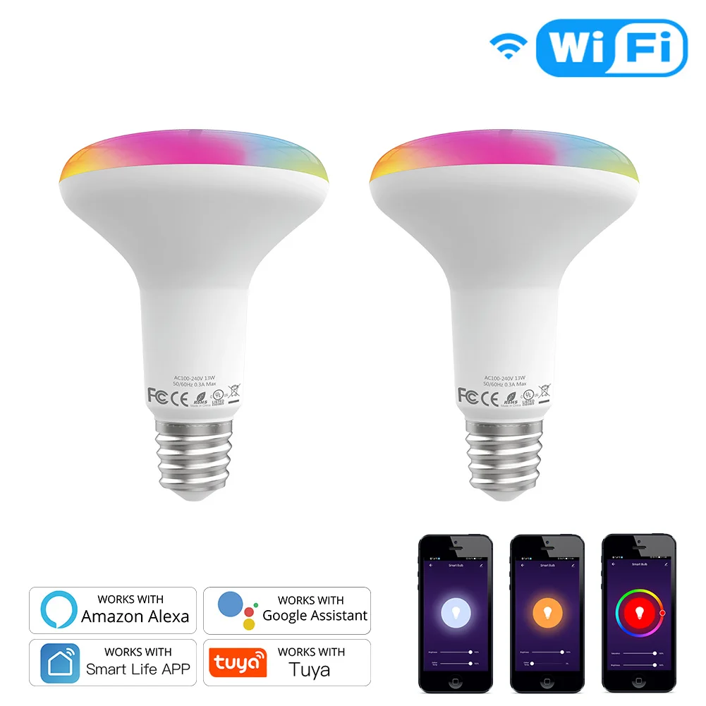 Shwuei High Quality Amazon Alexa Tuya Smart Life Remote Control Wifi Rgb Smart Home Led Bulb