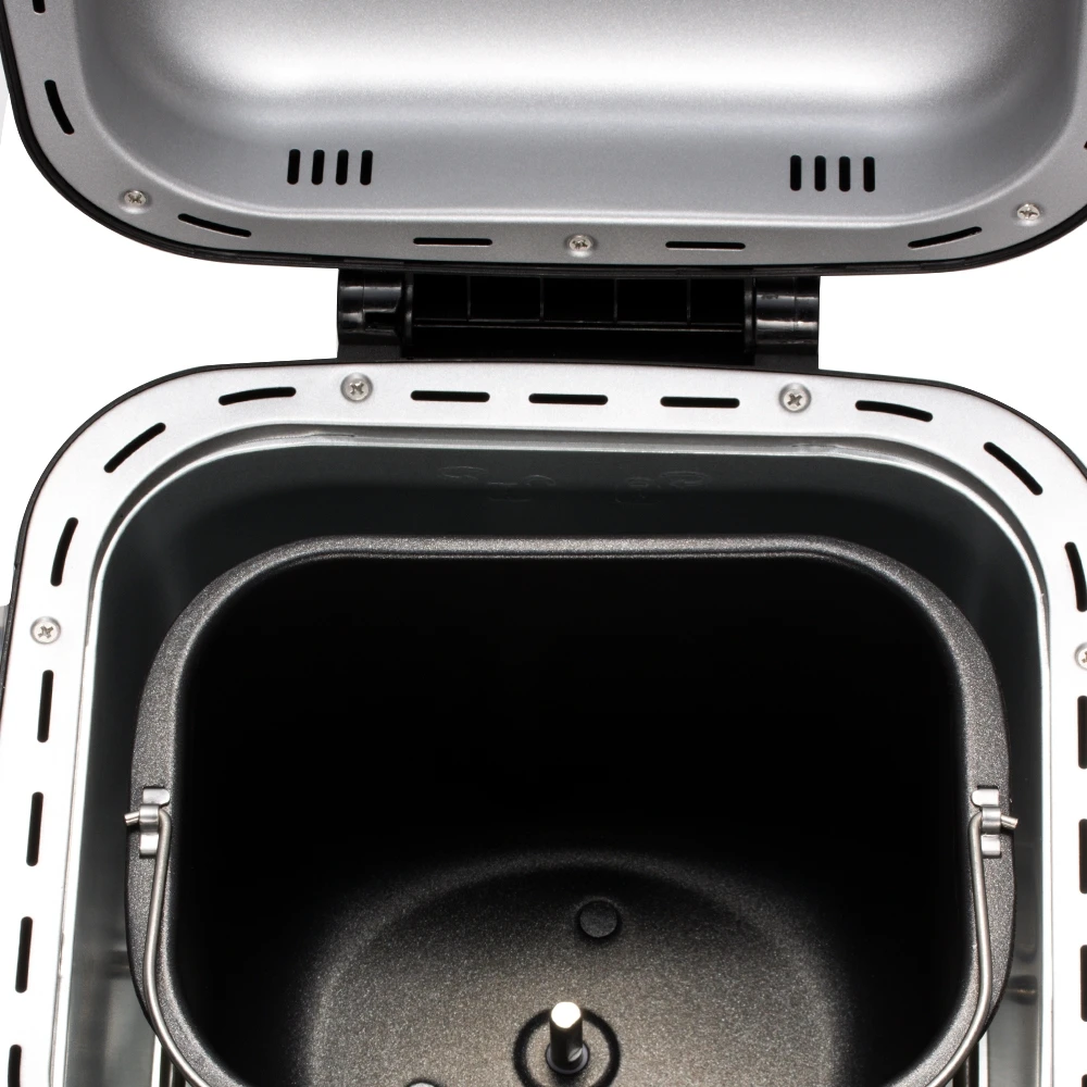 RAF 600W Home Bread Machine with Clear LCD Display Efficient and Time-saving Large Glass Viewing Window non stick pan