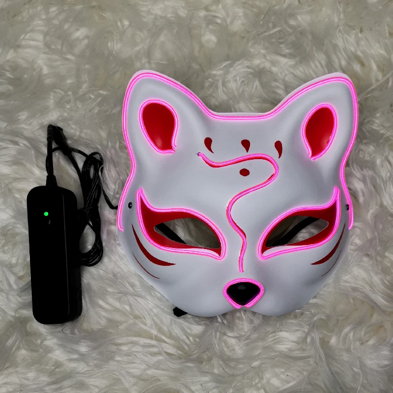 Free Sample Cosplay Led Cat Mask Carnival Party Halloween Full Glow Masks