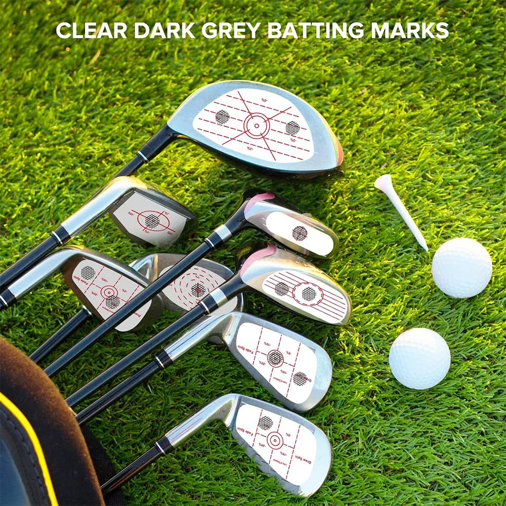 Self-Teaching Sweet Spot Club Impact Stickers Golf Impact Tape Set for Improve Golf Swing Accuracy and Distance