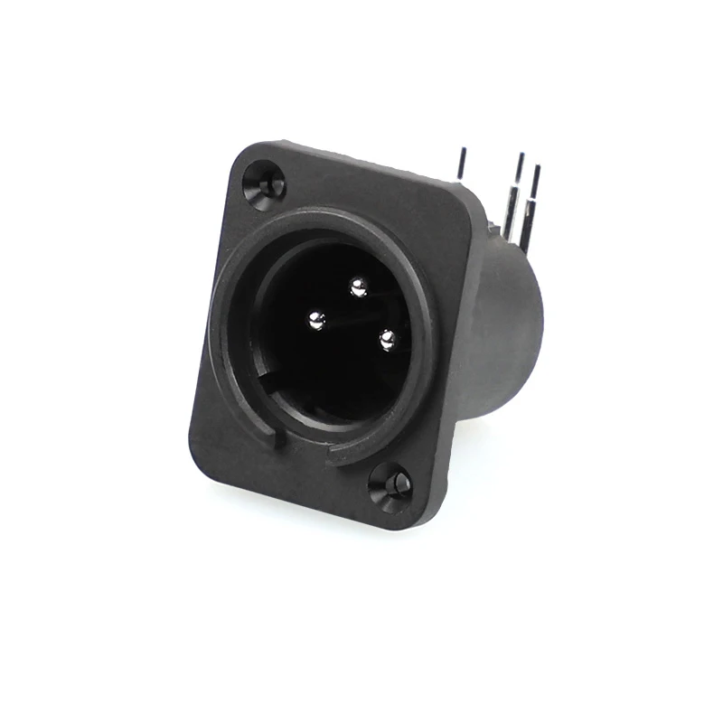 Black Xlr Din 5 Pin DY-04 Microphone Aviation Connector To 3.5mm Adapter