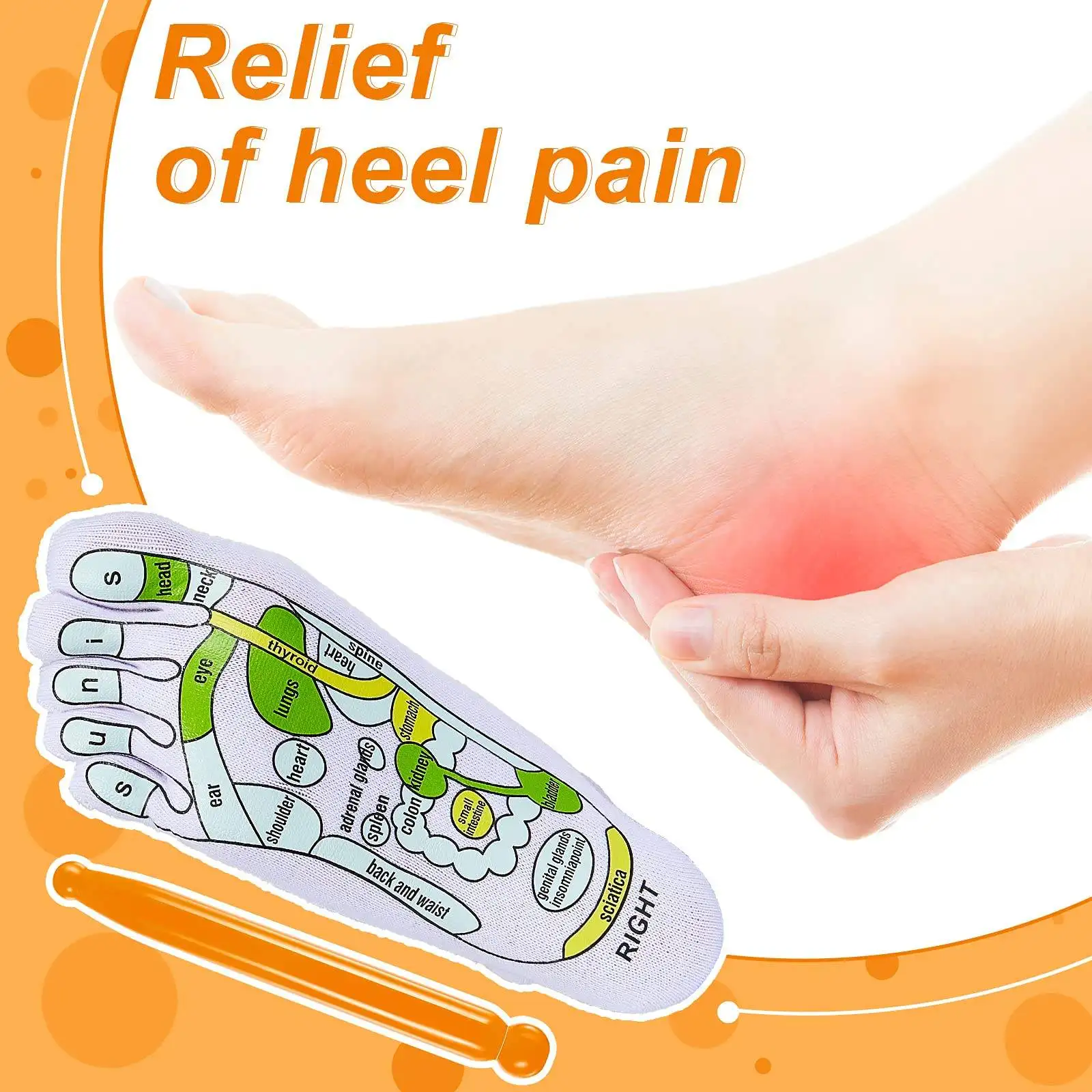 HEHE Low MOQ Wholesale Acupuncture Point socks reflexology socks acupressure reflexology socks men