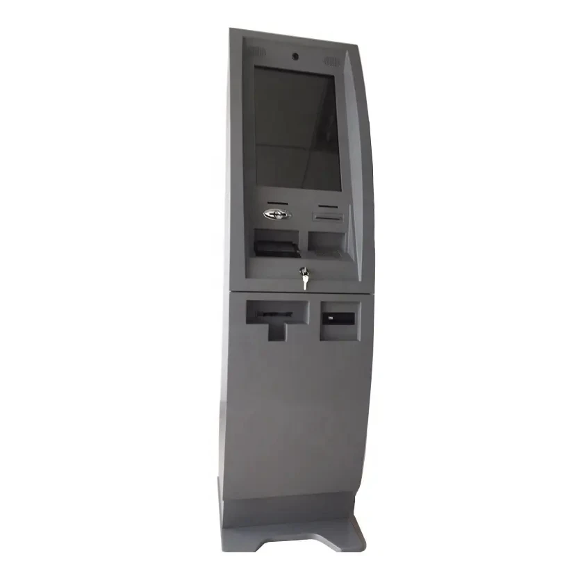 Factory Supply Self-Service Bill Payment Currency Exchange Kiosk with credit card reader