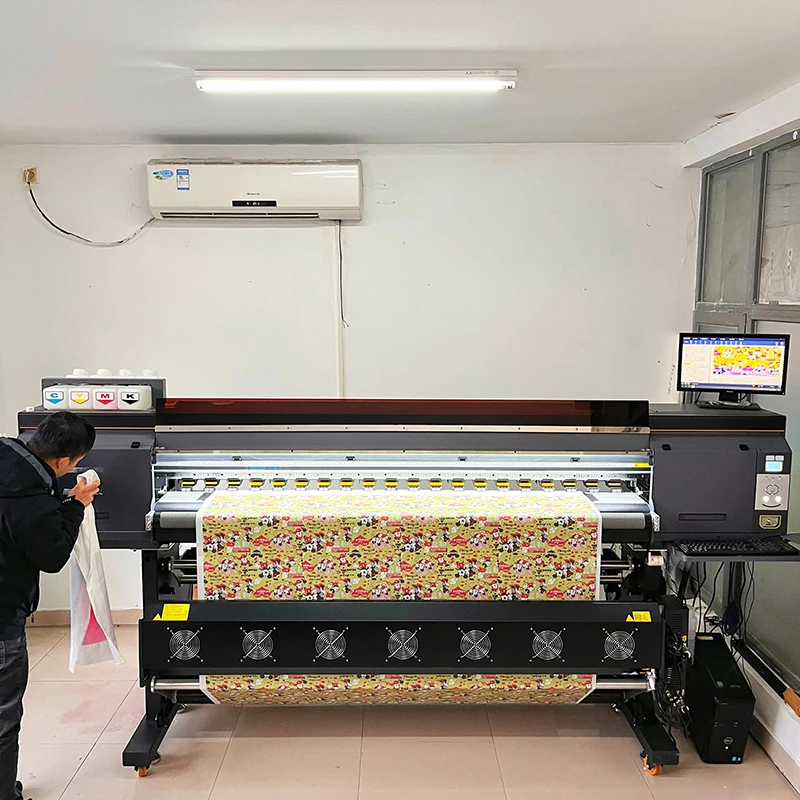 Industrial Digital Thermal Sublimation Printing Machine Sublimation Printer with Air-heat Dryer for T-shirt/ Carpet/ Swimwear