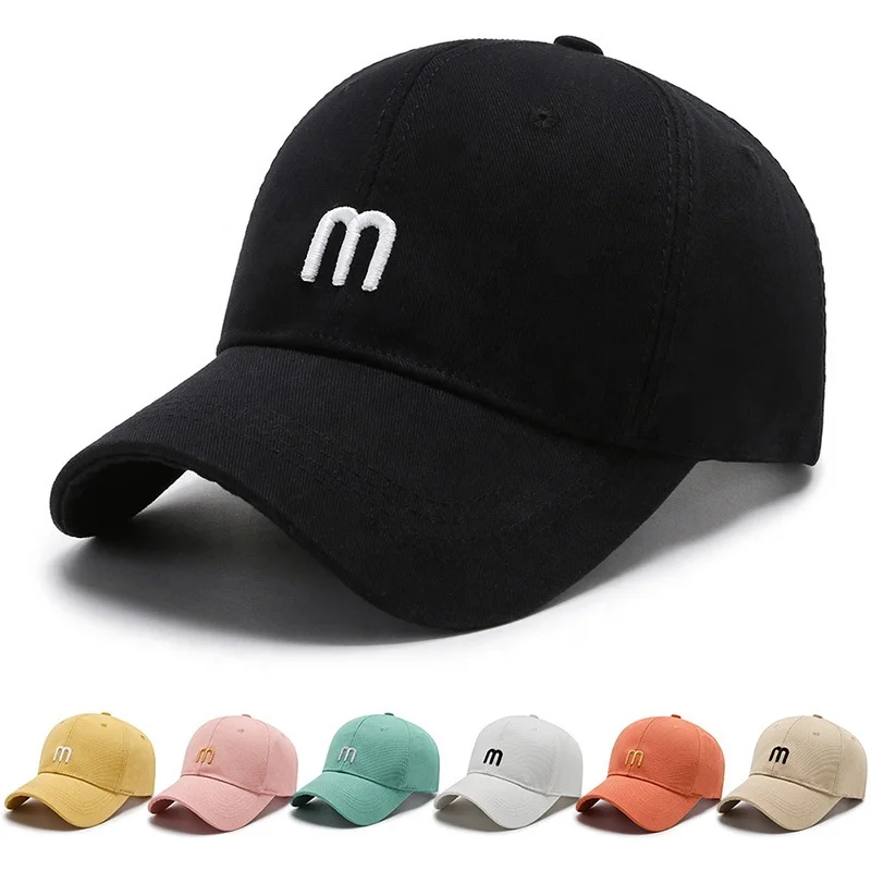 High quality 100% cotton adjustable colorful embroidered character sports caps unisex baseball cap hat custom logo