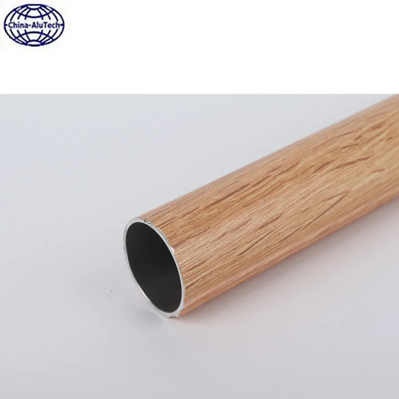 wood grain aluminium extrusion profile to make doors and windows