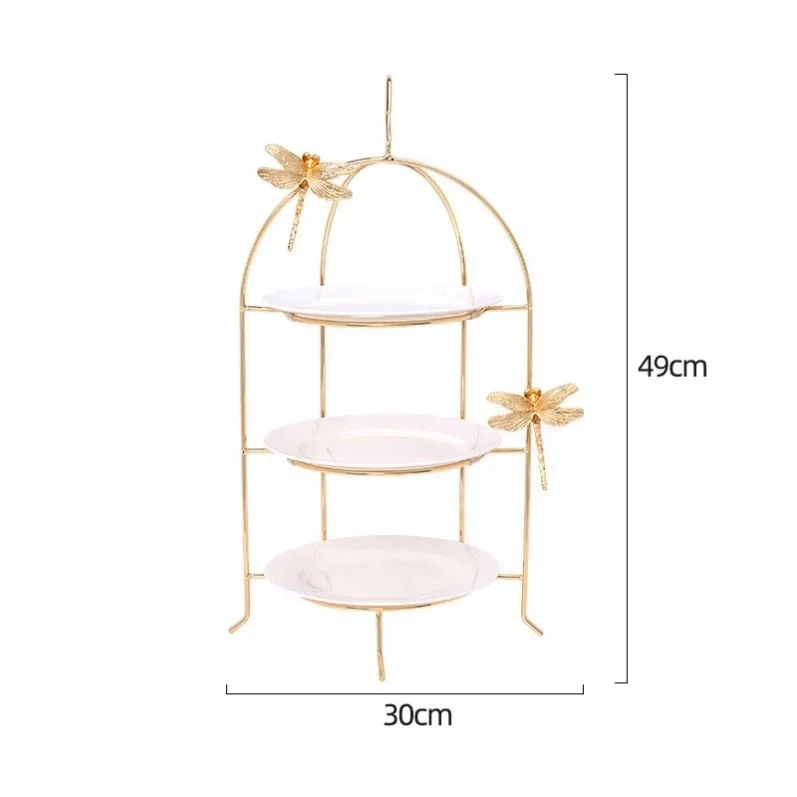 Metal Dessert Rack Banquet Dessert Rack Bird Cage Stand Cake Plate For Wedding  Birthday Party Decoration