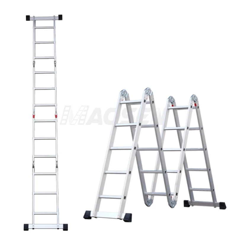 Aluminum foldable  multi-function ladder portable ladder with platform High cost performance