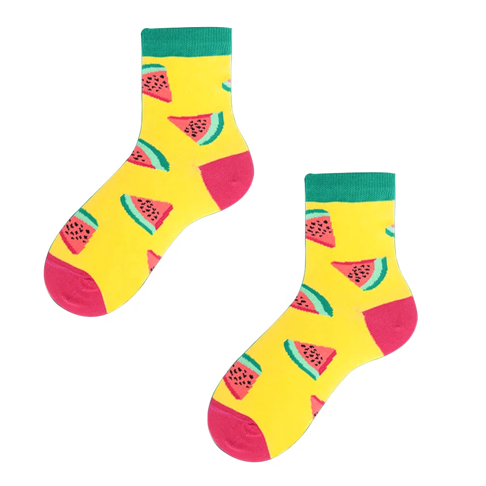 
Cute Teen Boy Wearing Socks Tube Cartoon Socks 