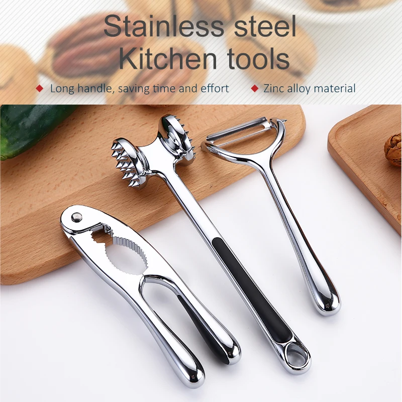 Кухонный набор инструмент из цинкового сплава молоток для мяса/ручная терка/грецкий орех зажим (набор из 3 шт.)