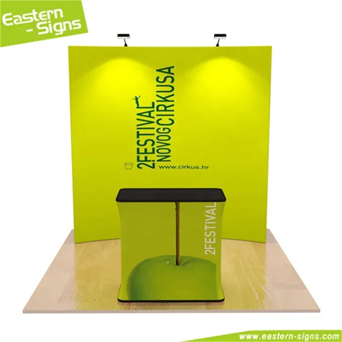 Easily install modular aluminum fabric 3x3 size trade show custom exhibition booth for display