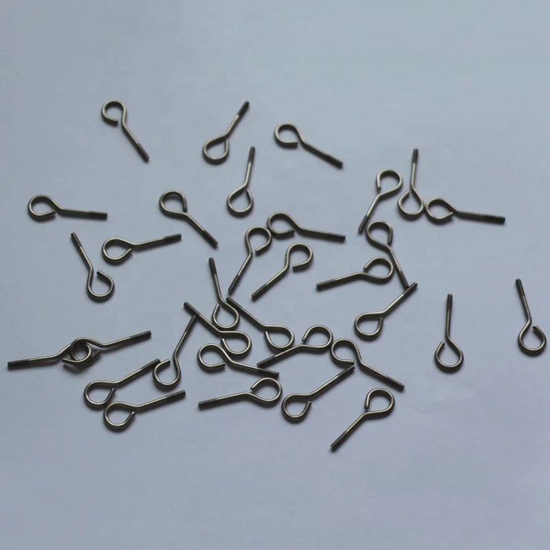 Wooden round head screw eye metal stainless steel screw eye hooks 25mm pins mini 6x13 hooks 4mm 7mm loop self-tapping eye screw