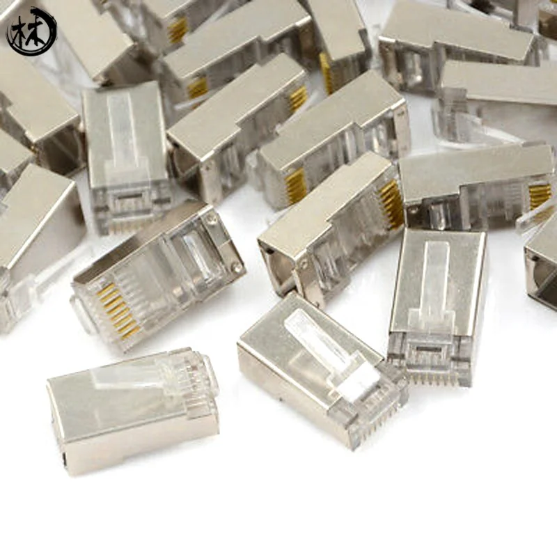 RJ45 модульный разъем Cat6 FTP SFTP экранированный Золотой контакт