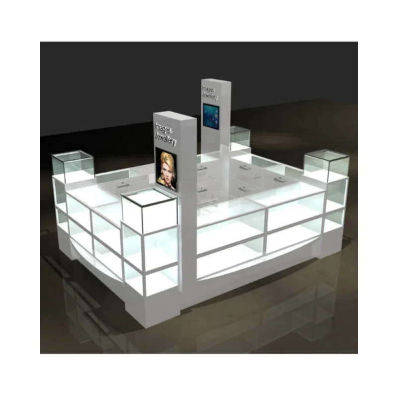 wholesale modern retail small top aluminum front case desk jewel display counter kiosk jewelry store with glass