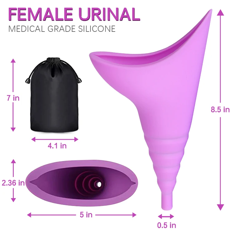 2024 New Women Emergency Standing Silicone Urination Device Female Urinal for Car