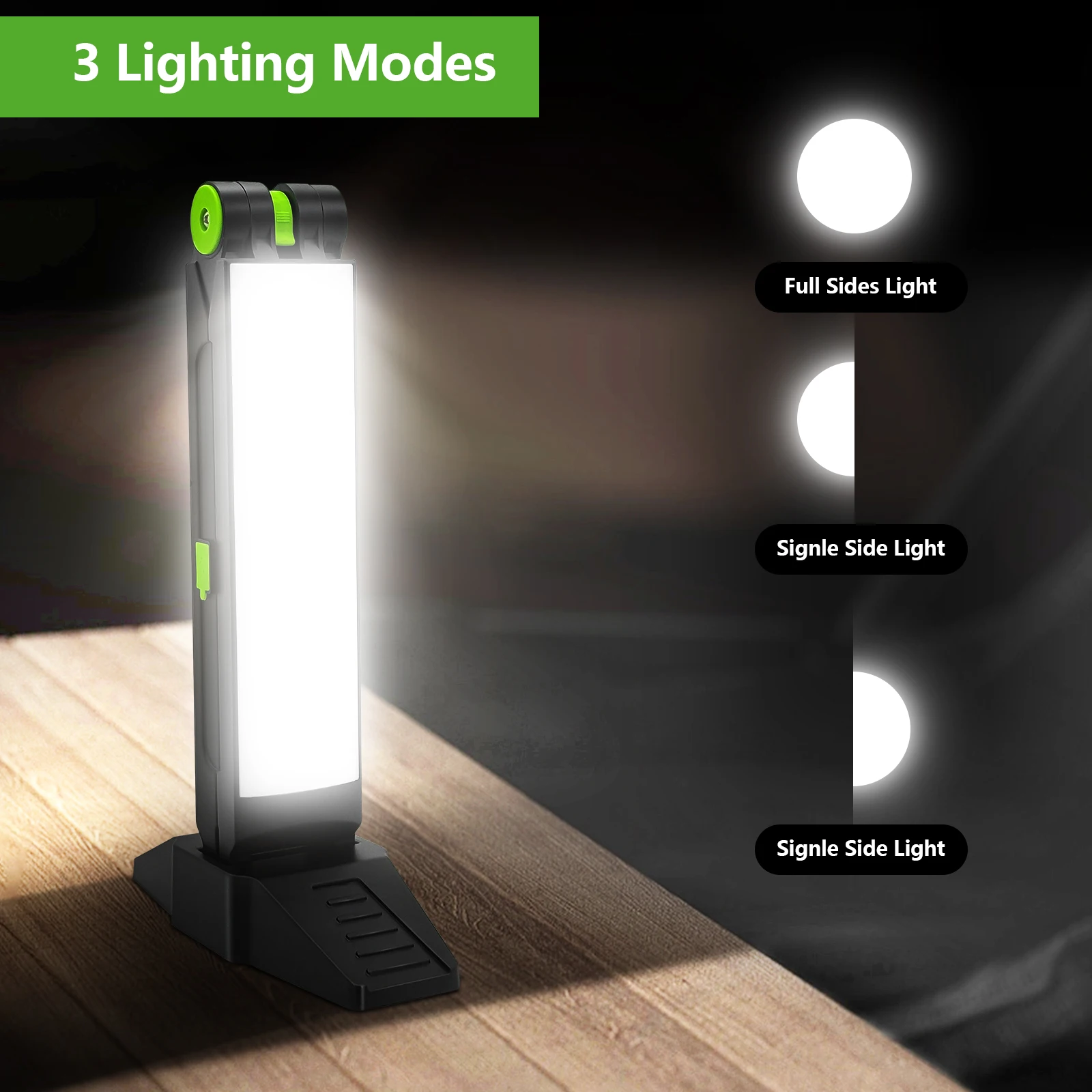 1200LM Multifunction 15W Led Temporary Work Light Rechargeable Battery Work Light With Cable