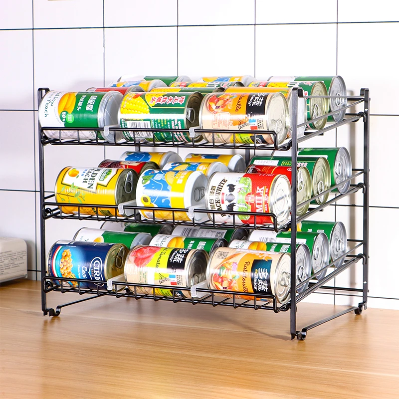 Stackable Soda Can Beverage Can Rack Organizer Holder 36pcs for Pantry Kitchen