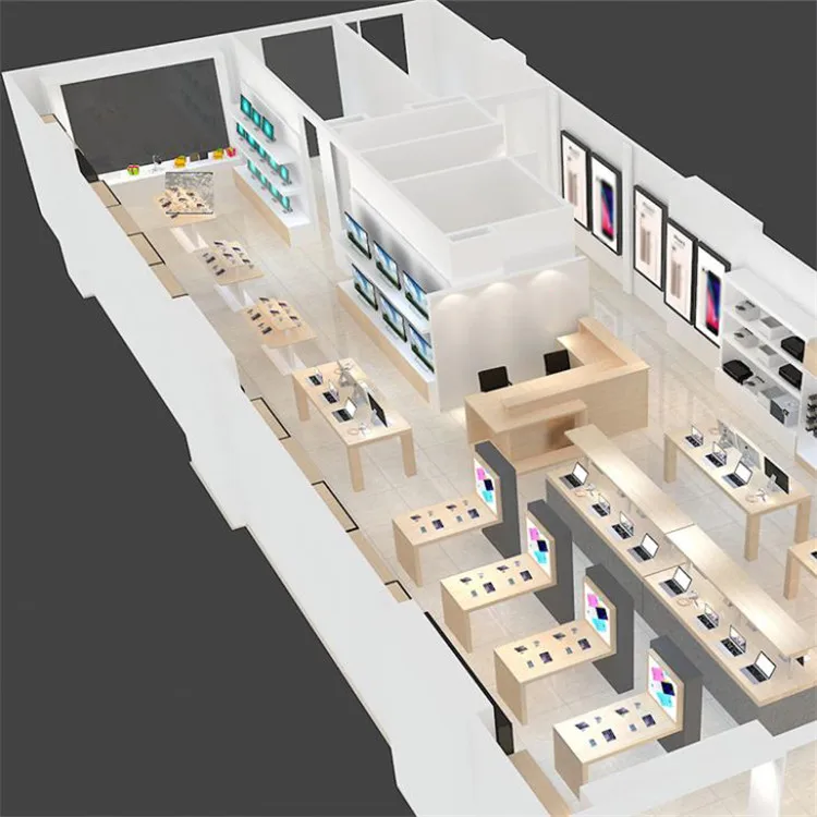 Mobile Phone Shop Counter Table Shop Interior Decoration Customized Mobile Phone Shop Layout Design