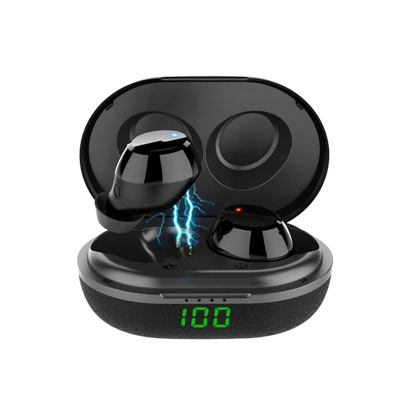 модель сенсорный бинауральные стерео Bluetooth гарнитура 5,0 цифровой дисплей Спортивная Беспроводная bluetooth-гарнитура