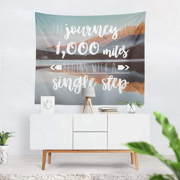 Top High Quality Reusable Design China Factory Custom Logo Printed Polyester Fabric Wall Hanging Tapestry For Home Decor