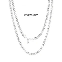 Trendy Mens Jewelry Fashion 14K 18K Solid Gold Plated Pendant Stainless Steel Cable Necklace Link Chain Figaro Rope Chain