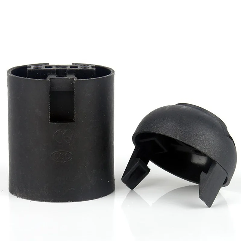 E27 White Black LED bulb holder electric ceiling light bulb socket plastic E27 lamp holder