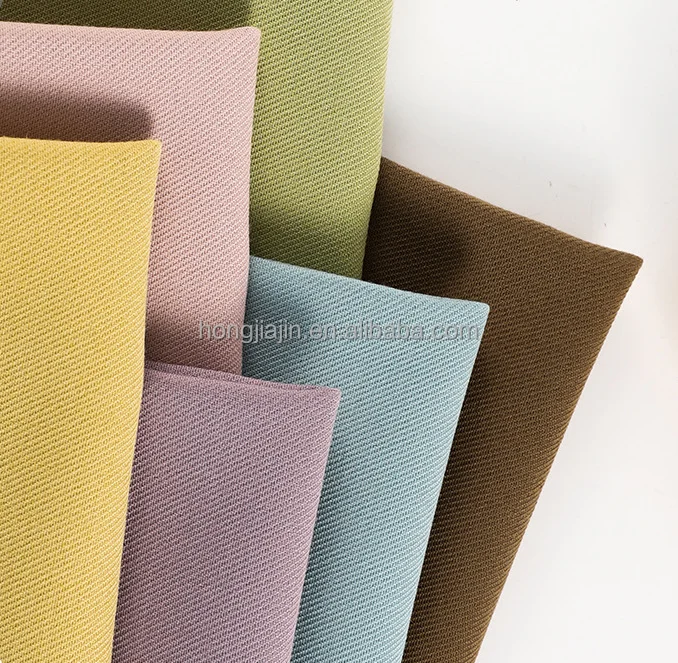 TR stretch 63% polyester 34% viscose 3% Spandex 2 sided twill thick plain colors fabric for Spring Autumn windcoat,suits,uniform