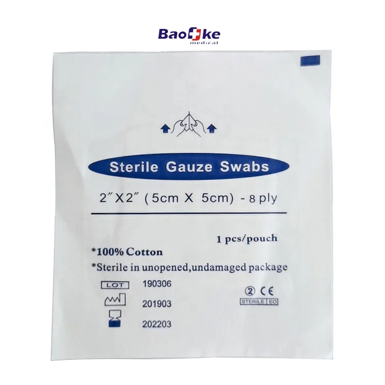 OEM Non sterile woven gauze swab 40S cotton medical sterile compress gauze fabric for medical use, injury protection as PPE