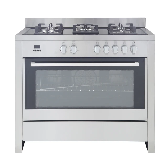 Stainless Steel Kitchen Integrated oven stove, Free standing Gas/Electric Cooker with oven, 4 burner stove with oven