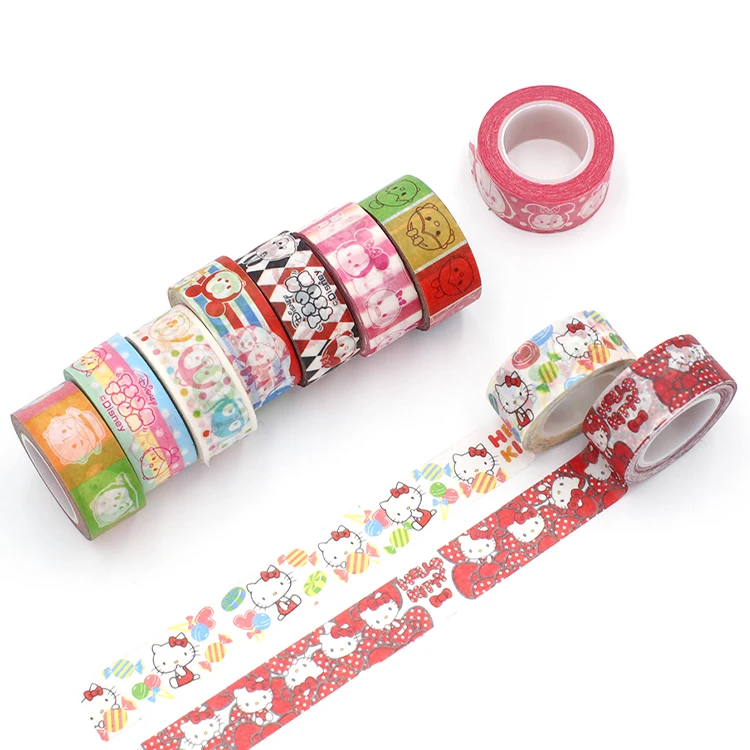 15 mm Wide Colored Washi Tape Decorative Masking Tapes For Children and Gifts Wrapping