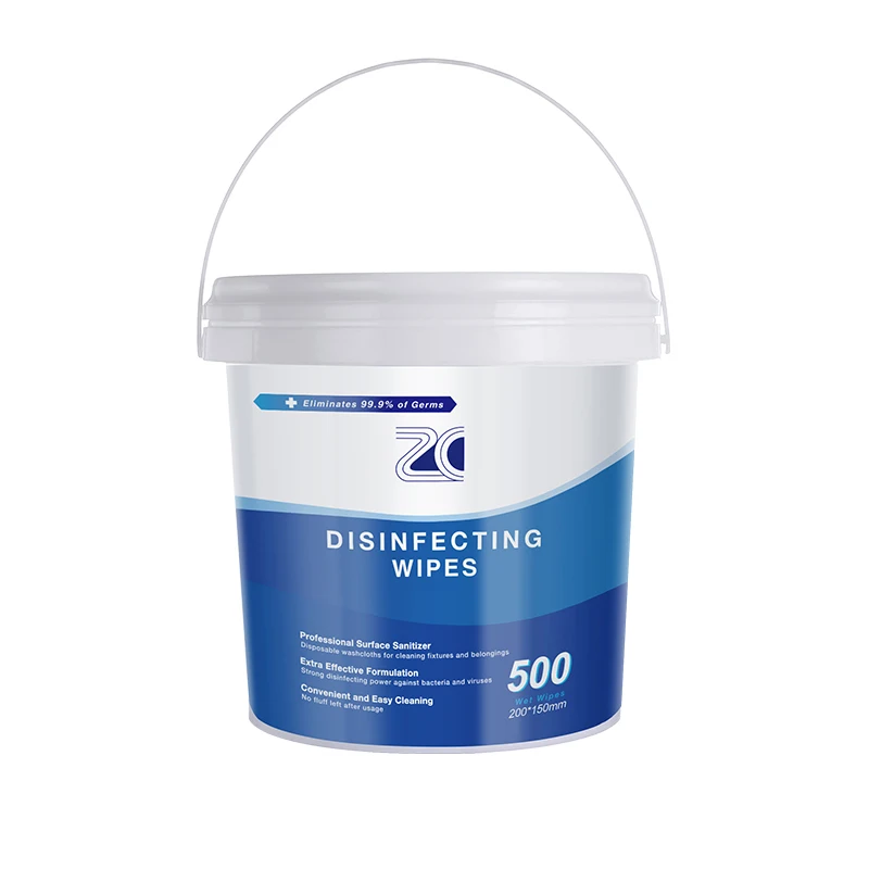 75% Alcohol Wipes Disinfectant Alcohol Wipes Adults Non-woven Fabric Custom 500PCS Household Cleaning 500 Sheets/canister 40gsm