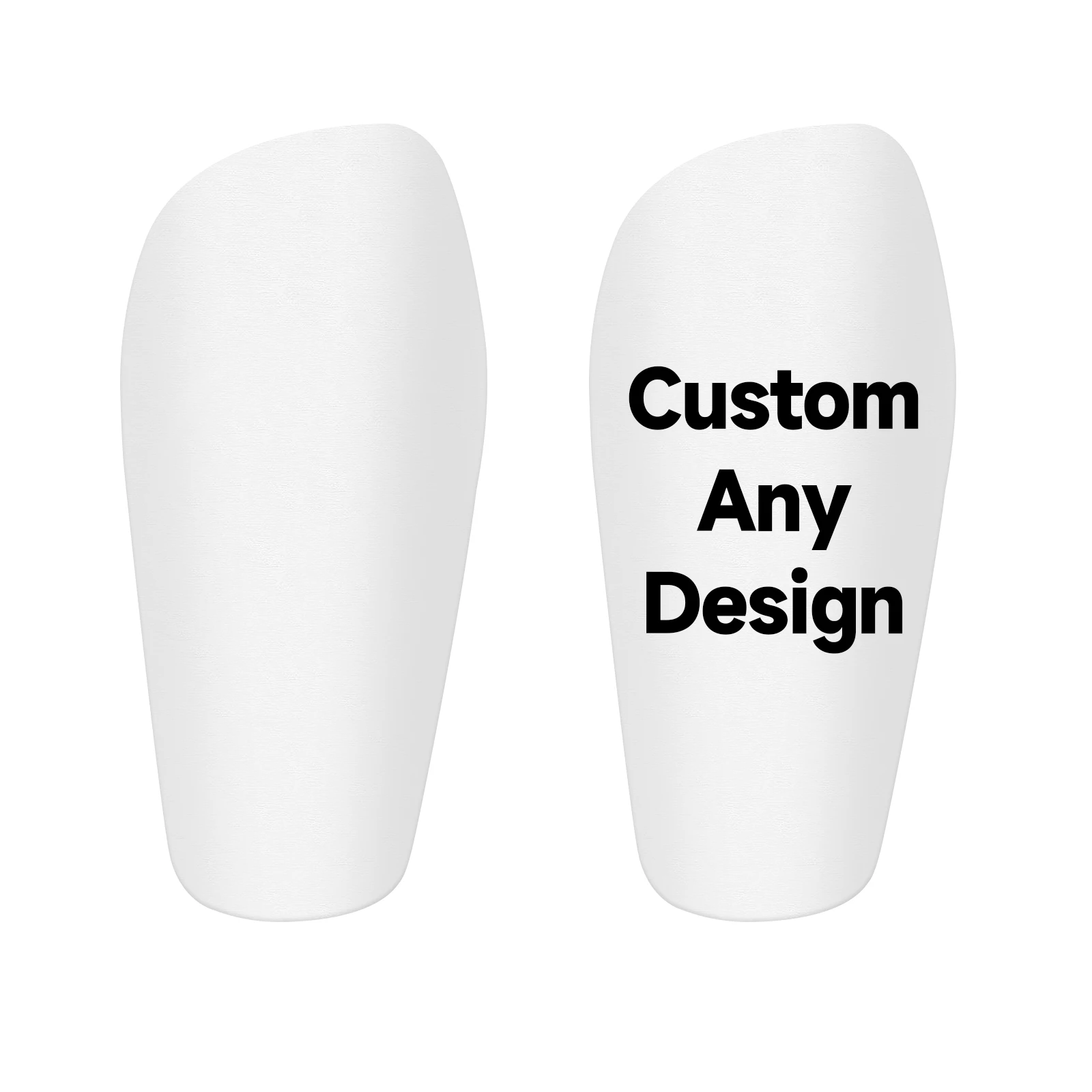 Custom Design Heat Transfer Foot Soccer White 3D Blank Sublimation Shin Guards Leg Pads